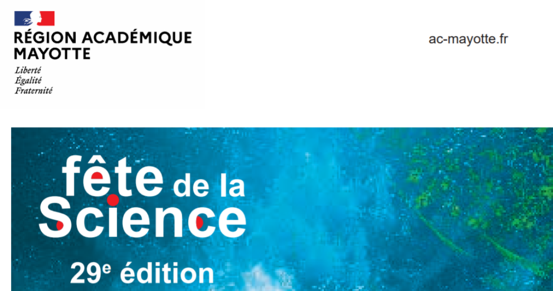 La fête de la science aura lieu du vendredi 06 au lundi 16 novembre 2020 à Mayotte